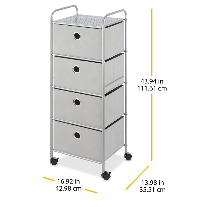 Commode de rangement 4 tiroirs McMaster, gris