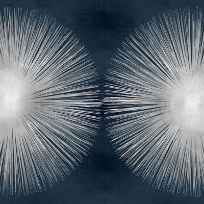 Sunburst On Dark Blue Ii - reproduction d'art sur toile tendue