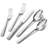 20-Piece Silverware Set, Roman Column Embossed Thick Handle Flatware, 18/10 Stainless Steel, Service for 4
