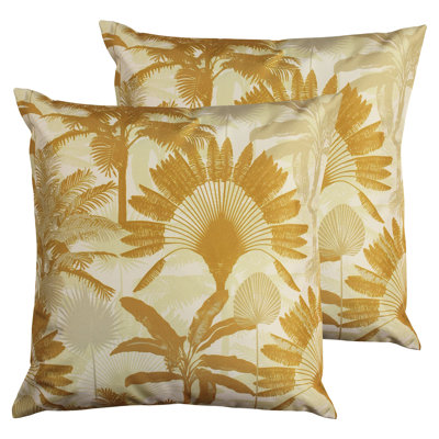Indoor / Outdoor Floral Square Throw Cushion