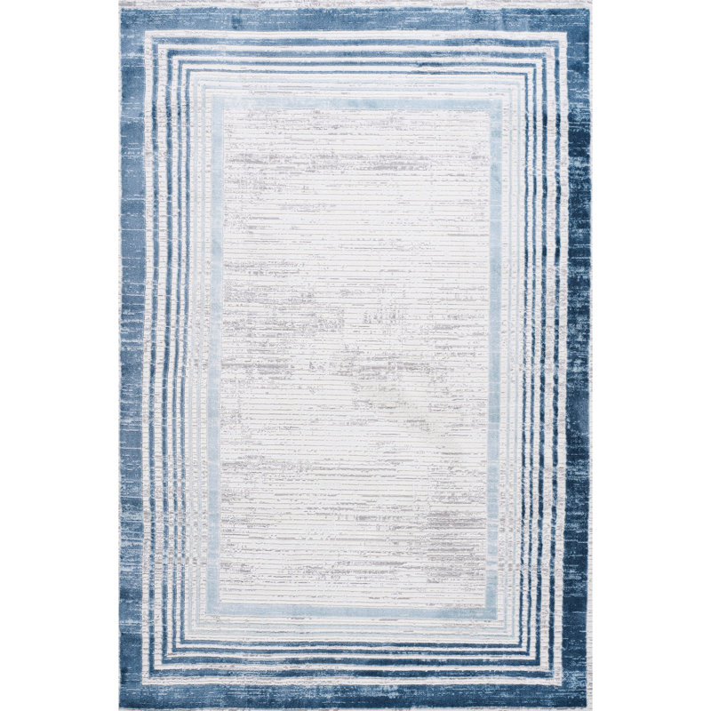 8x10 Stylish Blue Area Rug - Non-shedding, Stain , Fits Dorm Room And Home Office Non-shedding Soft For Living Dining
