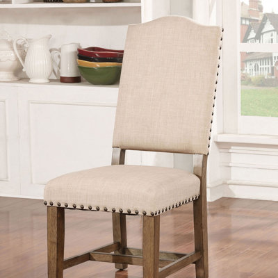 Chaise d'appoint rembourrée Serpa en chêne clair / ivoire