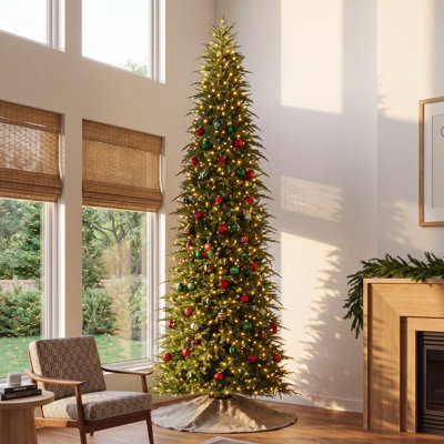 Leilonie Slim 15' Pre-Lit Fir Christmas Tree