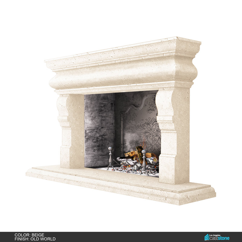 Tigran II Fireplace Surround, Old World Beige