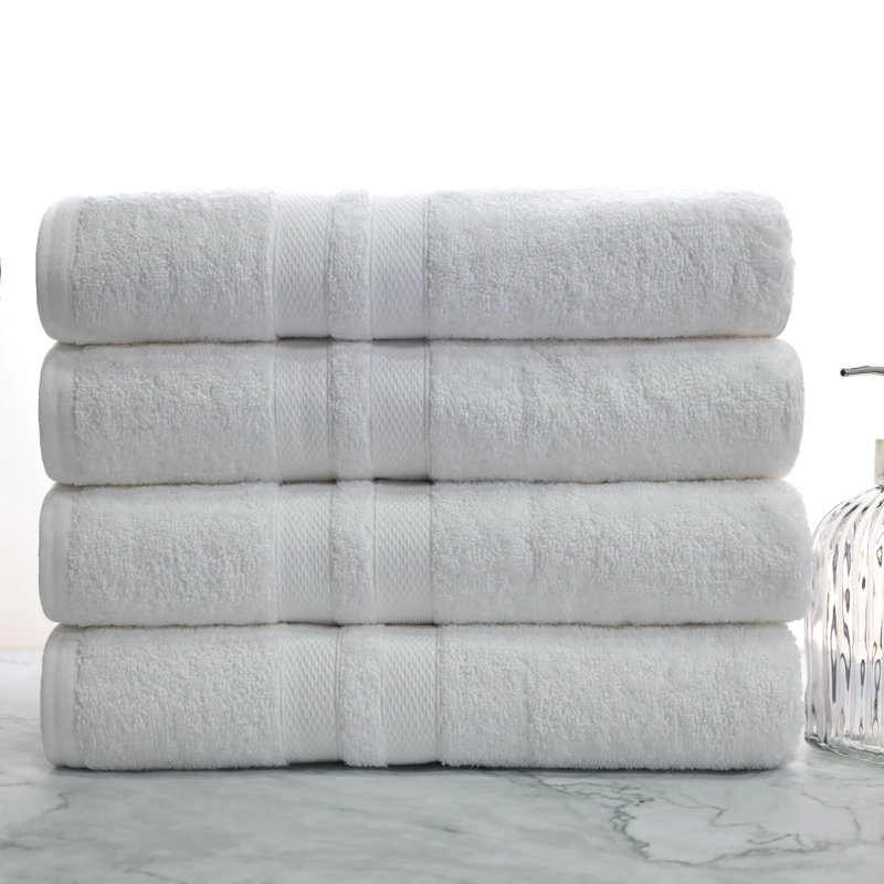 Blue Nile Mills Midweight Bath Towel, White