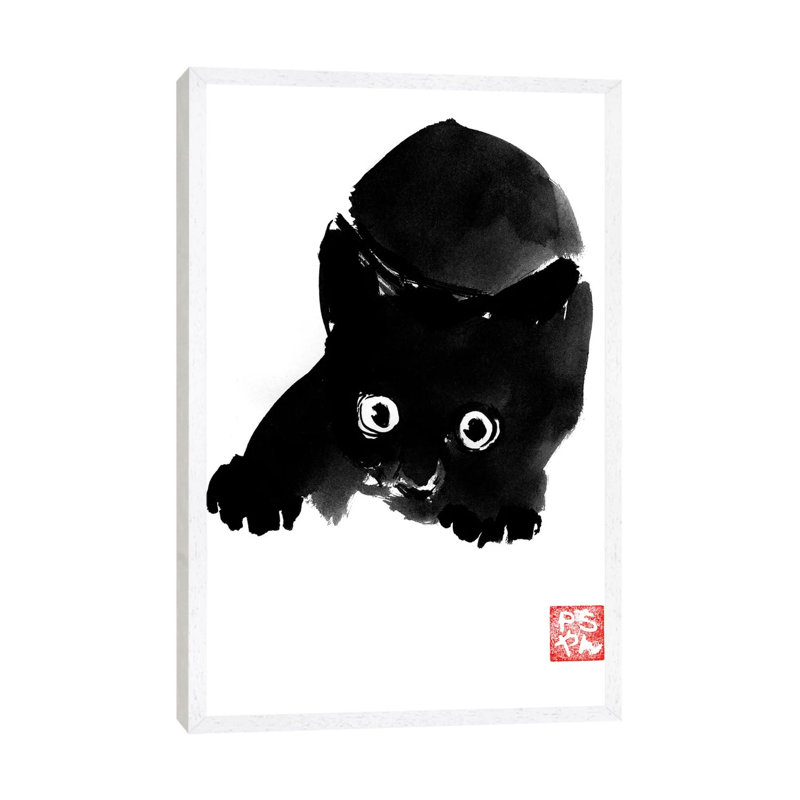 Fear by Péchane - Print on Canvas, White Framed, 66.04 cm H x 45.72 cm W