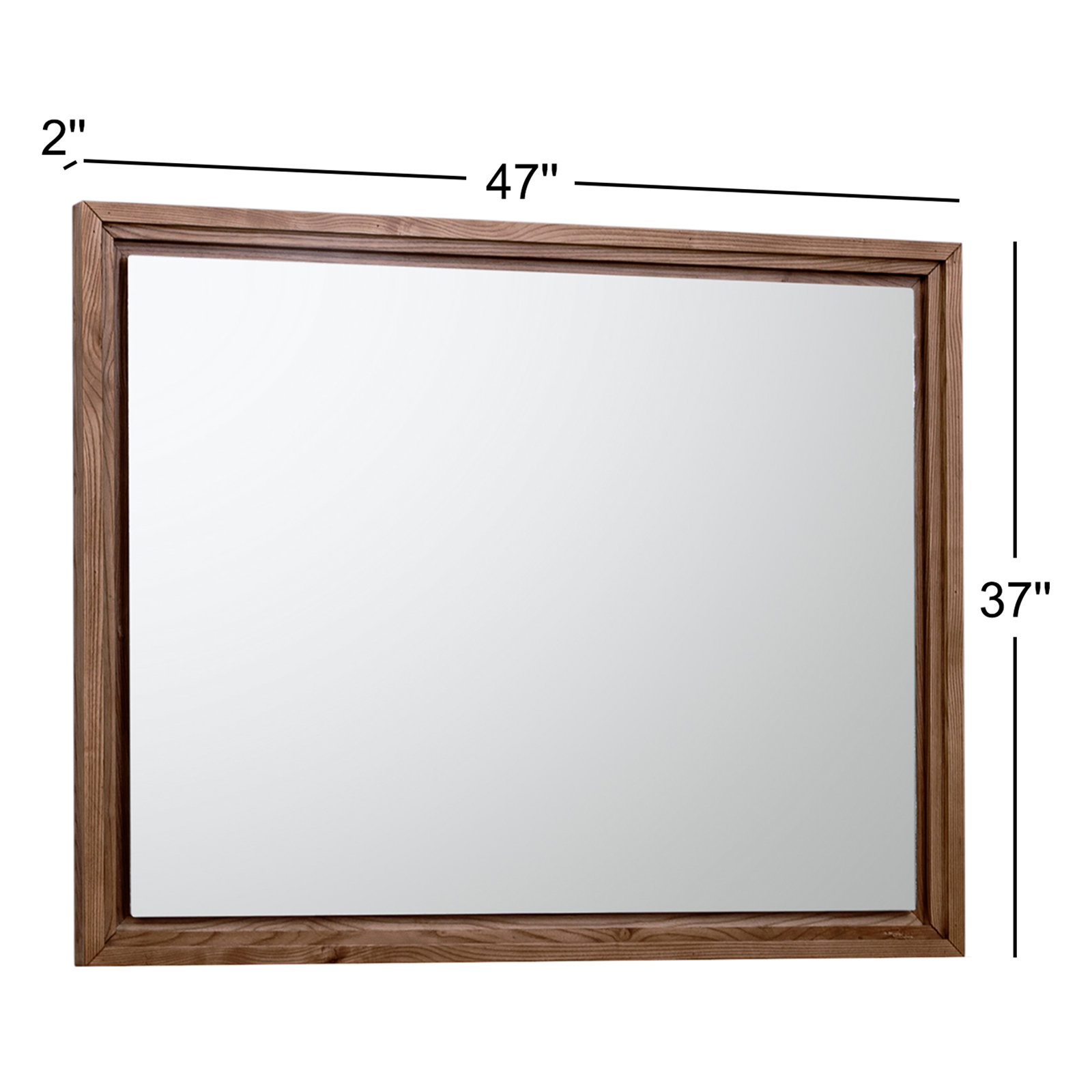 Finnian Rectangle Mirror, Walnut