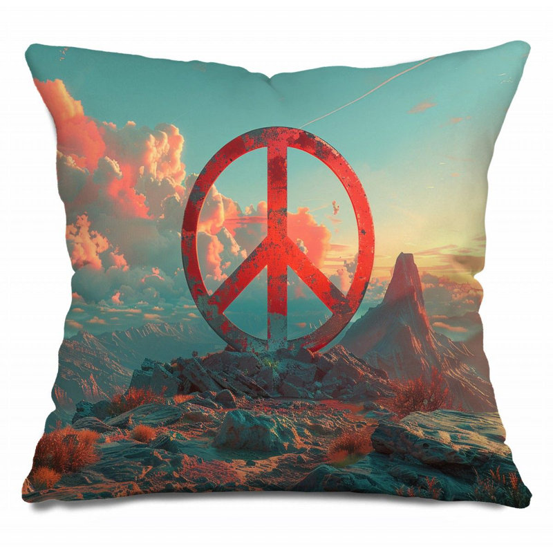 Coussin Peace, H 26 po x l 26 po