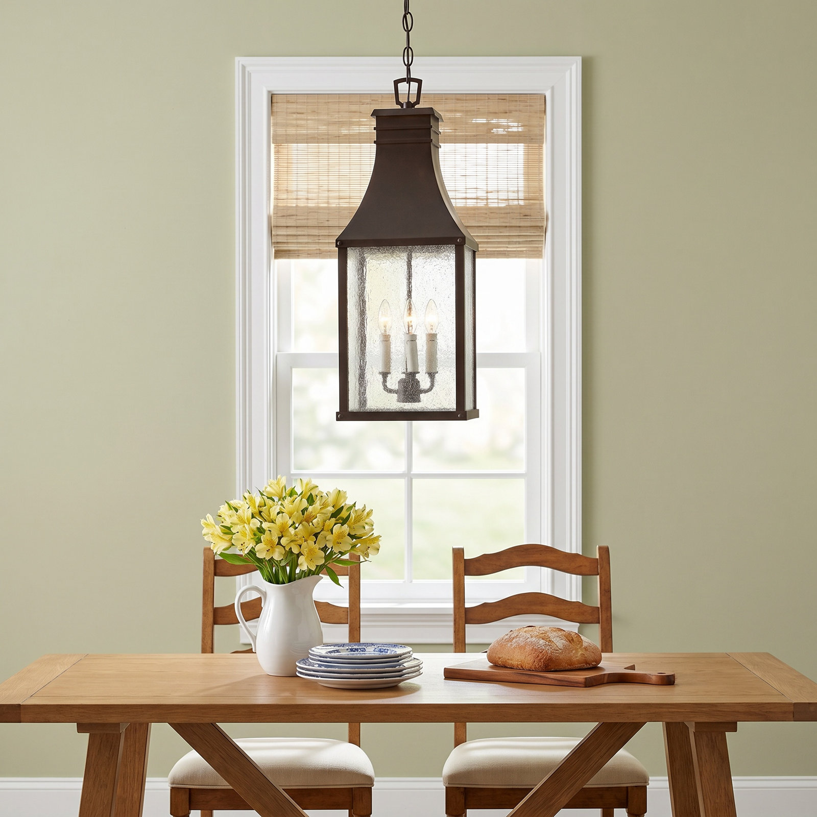 Beacon Hill Dimmable 3-Light Pendant, Blackened Copper