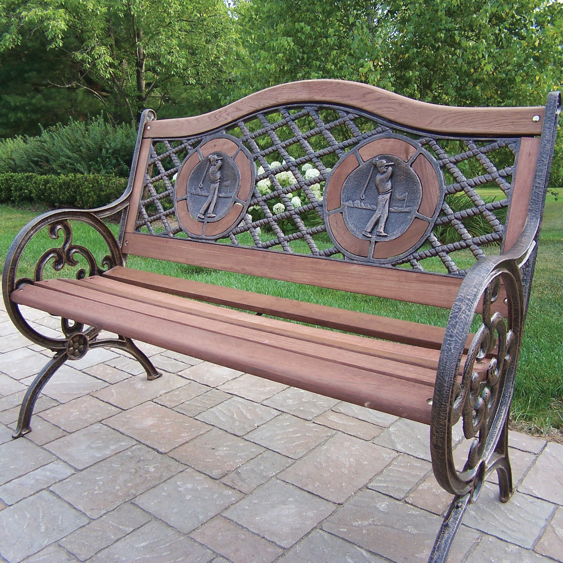 Oakland Living Metal Outdoor Bench | Wayfair