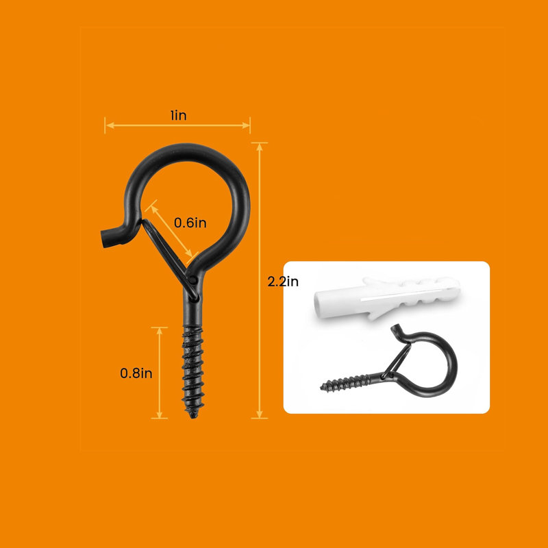 30 Pack Q-Hanger Hooks,5.59 X 2.54CM,Black