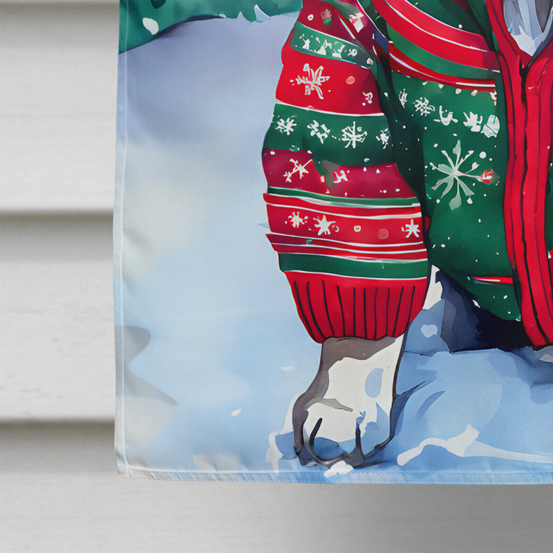 Polyester double face Noël, H 40 po x l 28 po