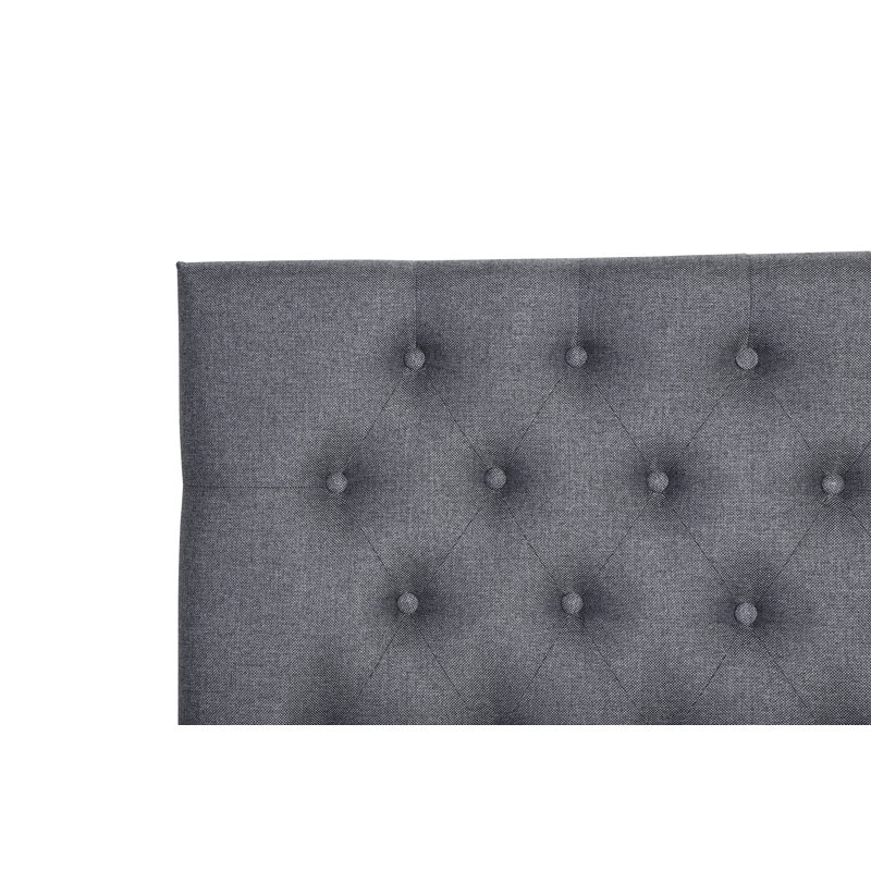 Brysan Upholstered Headboard, Dark Grey, Small Double (4')