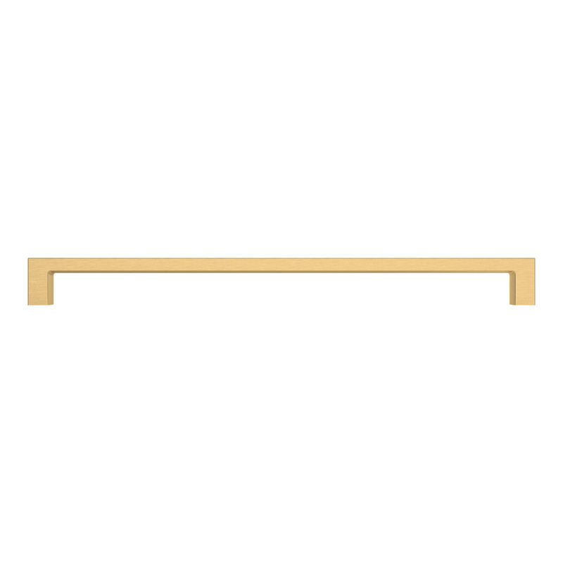 Satin Brass Contemporary Appliance Pull with Mounting Hardware