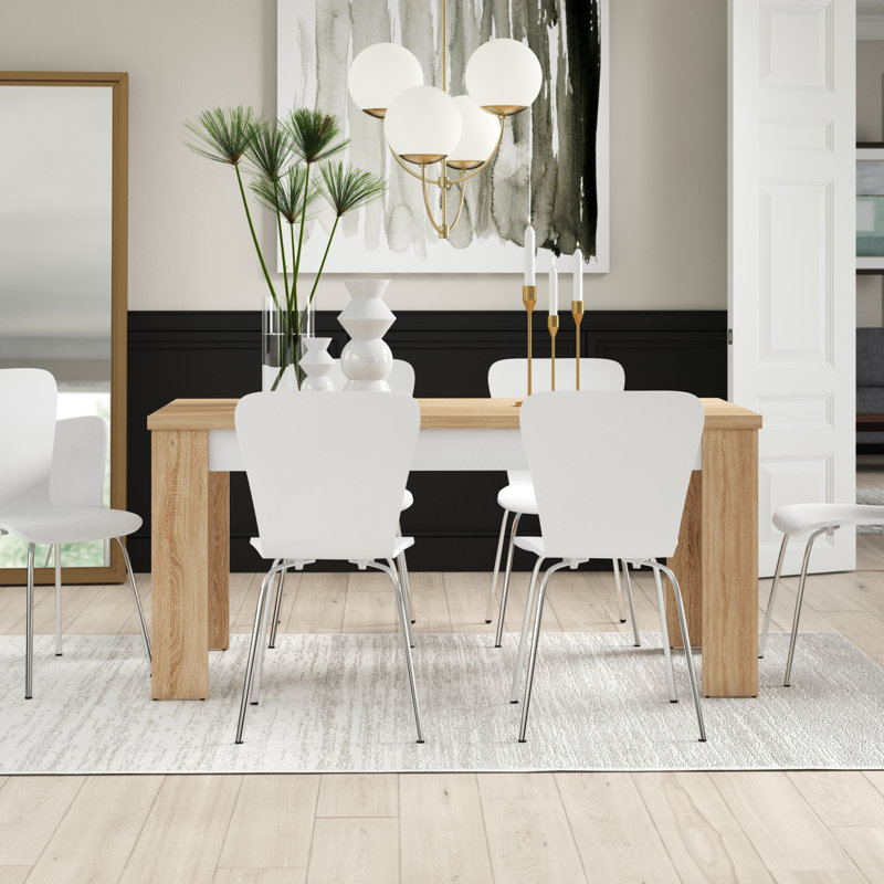 Ensemble repas pour six personnes Algedi, 7 (1 table + 6 chaises)