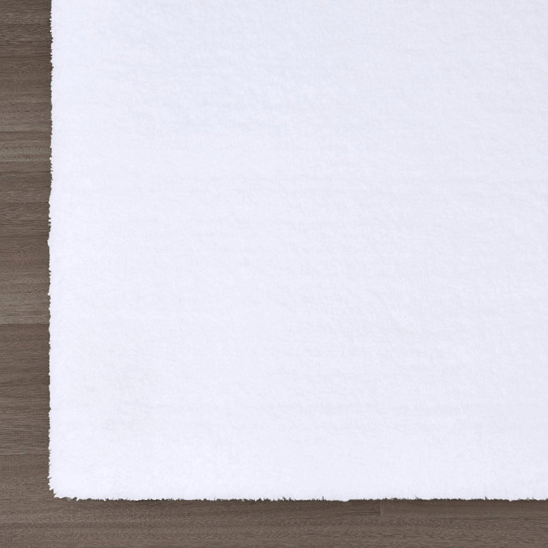 Irregularity Bath Rug, White