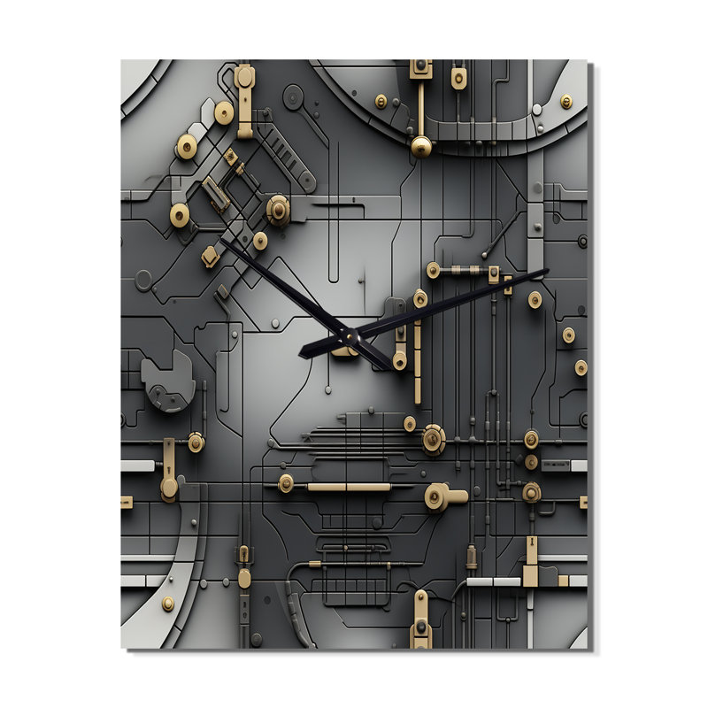 Jameison - Horloge murale moderne géométrique, H 40 po x l 10 po x P 1 po