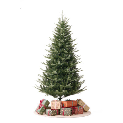 7ft Christmas Tree Pre-Lit Artificial Full with 949 Branch Tips & 420 Dual-Color Low-Voltage LED Lights, Foldable Stand & Realistic