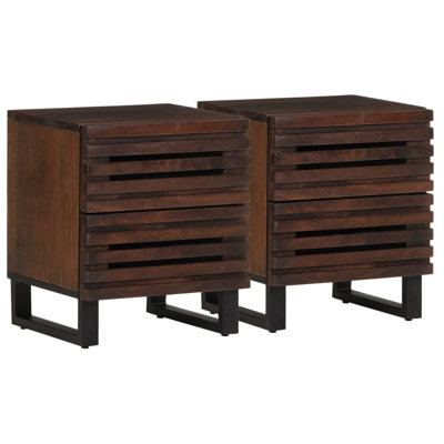 40cm W Steel Bedside Table