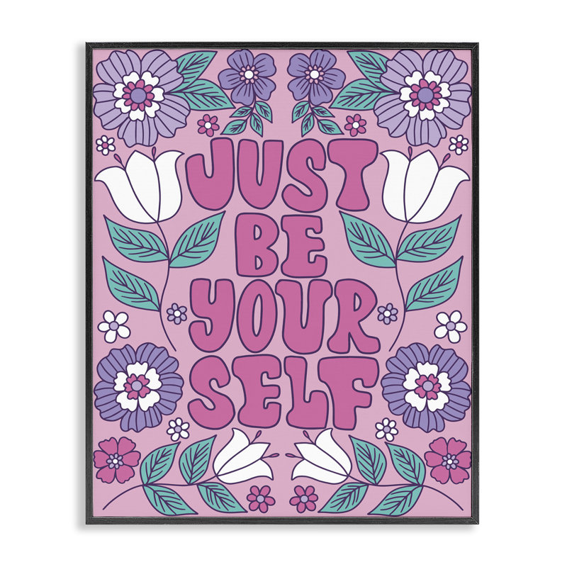 Estampe numérique rétro «Be Yourself» par Taylor Shannon Designs, Giclée encadrée noir minuit, H 20 po x l 16 po