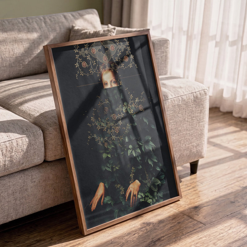 Patience II by Frank Moth by Frank Moth — Botanical Wall Art, 32 × 48, Framed Print, White