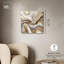 Impression sur toile « Viscous Flow I » - Décoration murale bohème dorée par Art Remedy, cadre noir, 30 x 30 cm-1778144830-1778144803
