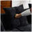 Retro Irregul101.18" W x 66.93" D x 25.59" H Four Throw Pillows Black Chenille Sectional Sofa