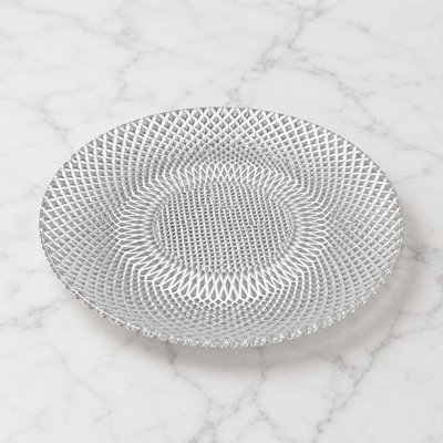 Zenaide Gilded Glass Salad Plate Silver