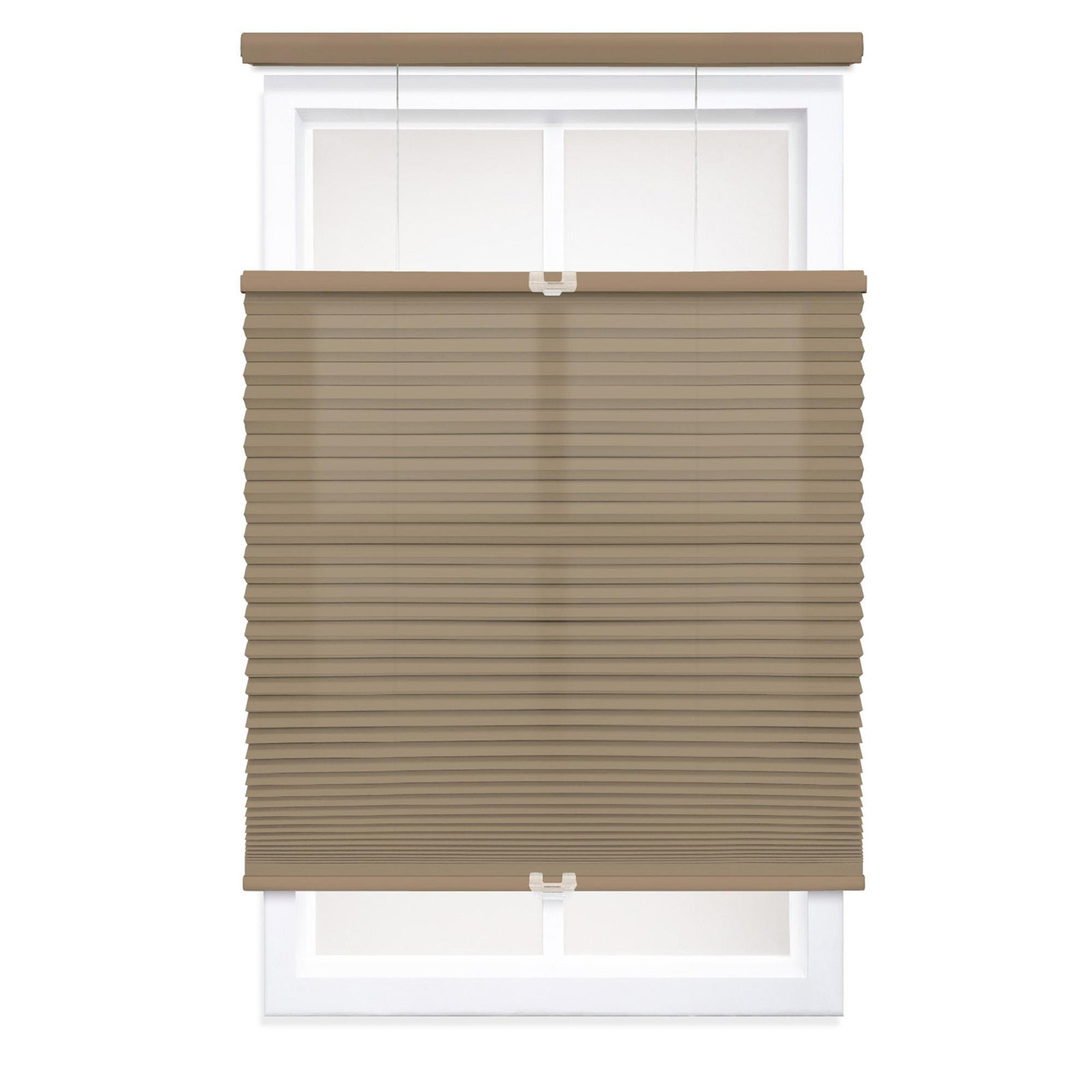 Ajanai Cordless Top-Down Bottom-Up Shade, Latte, 35"W x 64"L