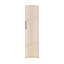 Armoire moderne blanche avec nombreuses tablettes, 18,5 po x 72,0 po x 17,7 po | Panneau de particules 100% mélaminé, pieds en plastique durable | Fixation murale, design élégant pour les espaces organisés, finition crème-593719985