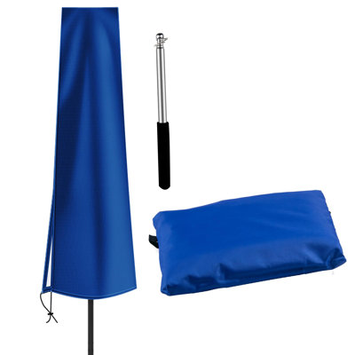 Umbrella Covers for Outdoor Umbrellas - Small Patio Umbrella Cover for 6 ft to 9 ft Outdoor Table Umbrella - Waterproof Windproof Anti-UV Garden Parasol Covers, Blue