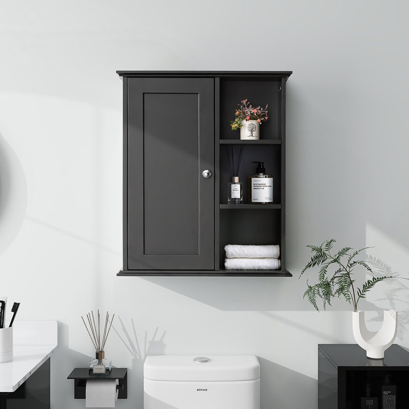 Armoire murale de salle de bain, Noir