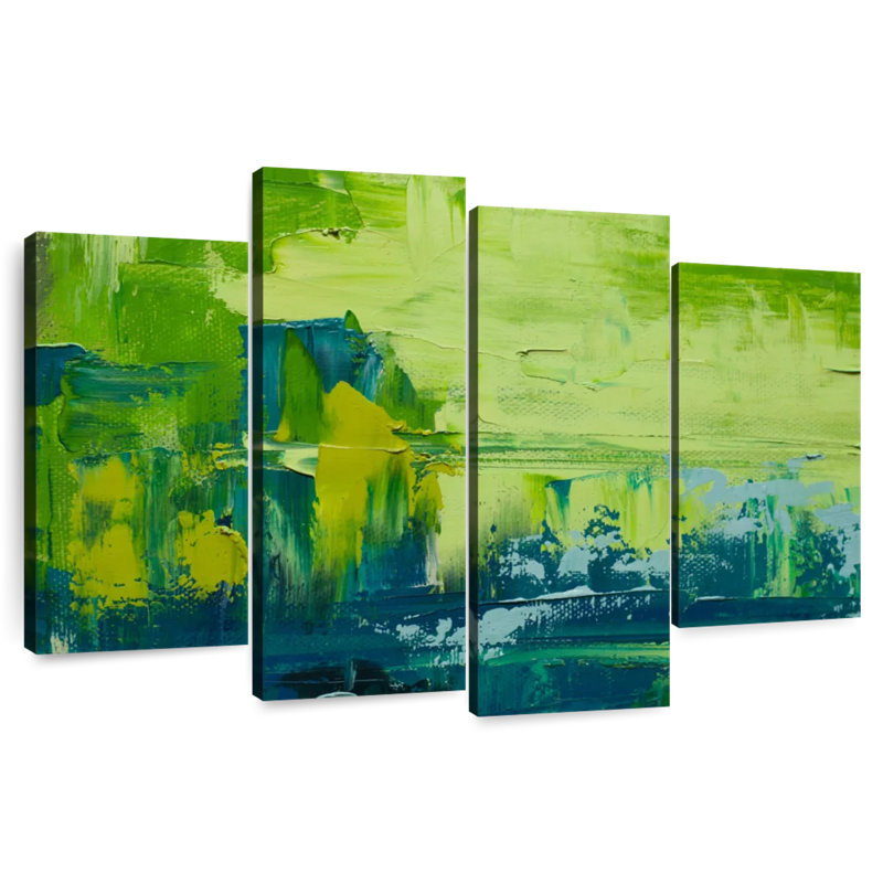 Avery Large Green Abstract, 27'' H x 43'' W