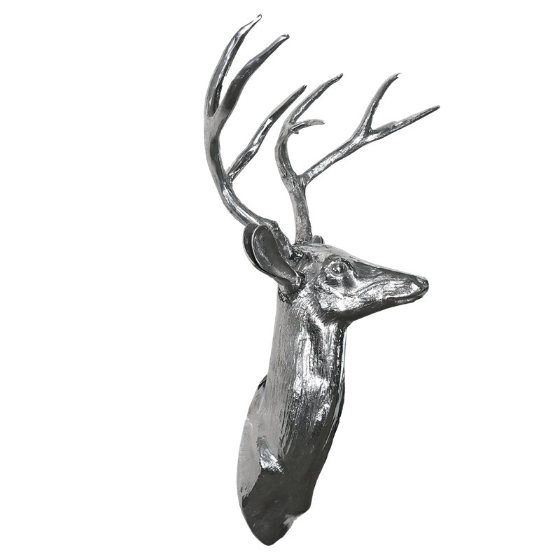 Stunning Pewter Deer Head, Life Size