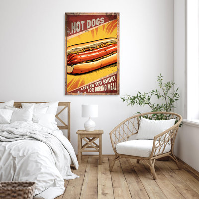 Hot Dogs On Canvas Print