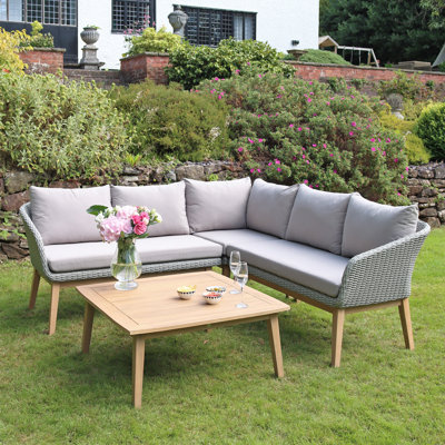 Square 5 - Person 90cm Long Dining Set with Cushions