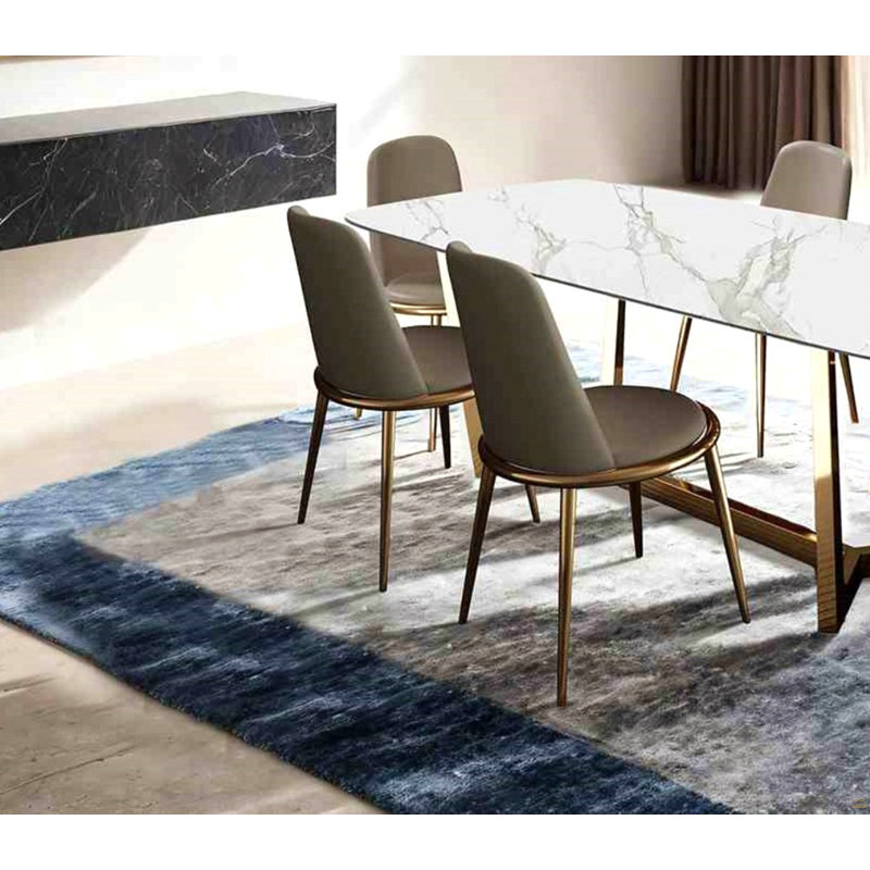 Chaise d'appoint rembourrée 2 pièces, Doré