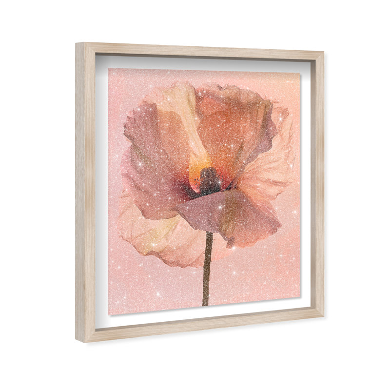 Amber Radiance I Framed Graphic Art, 25.5"H x 21.5"W, Natural Oak Shadowbox