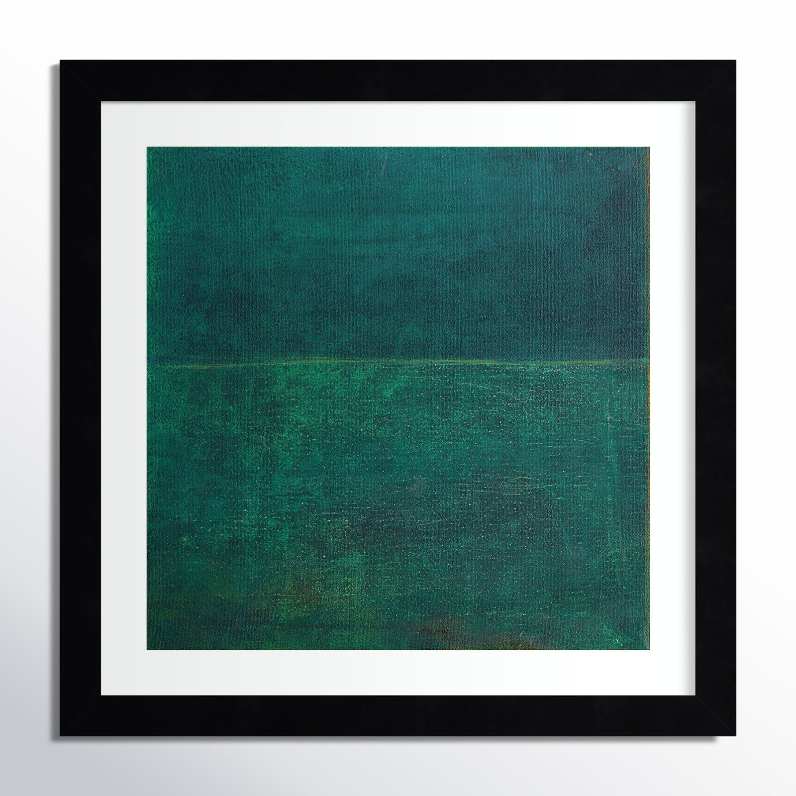 Green Zen I by Jodi Fuchs, Black Framed Paper, 41.12" H x 41.12" W x 0.88" D