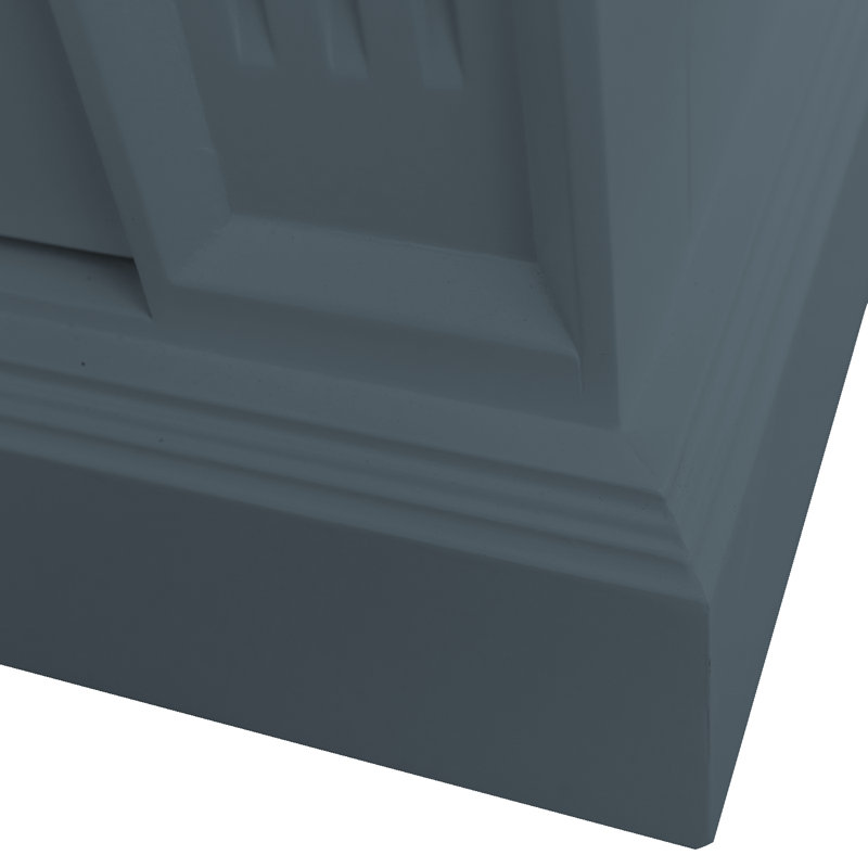 Bowland 240cm H x 200cm W Library Bookcase, Dark Grey/White