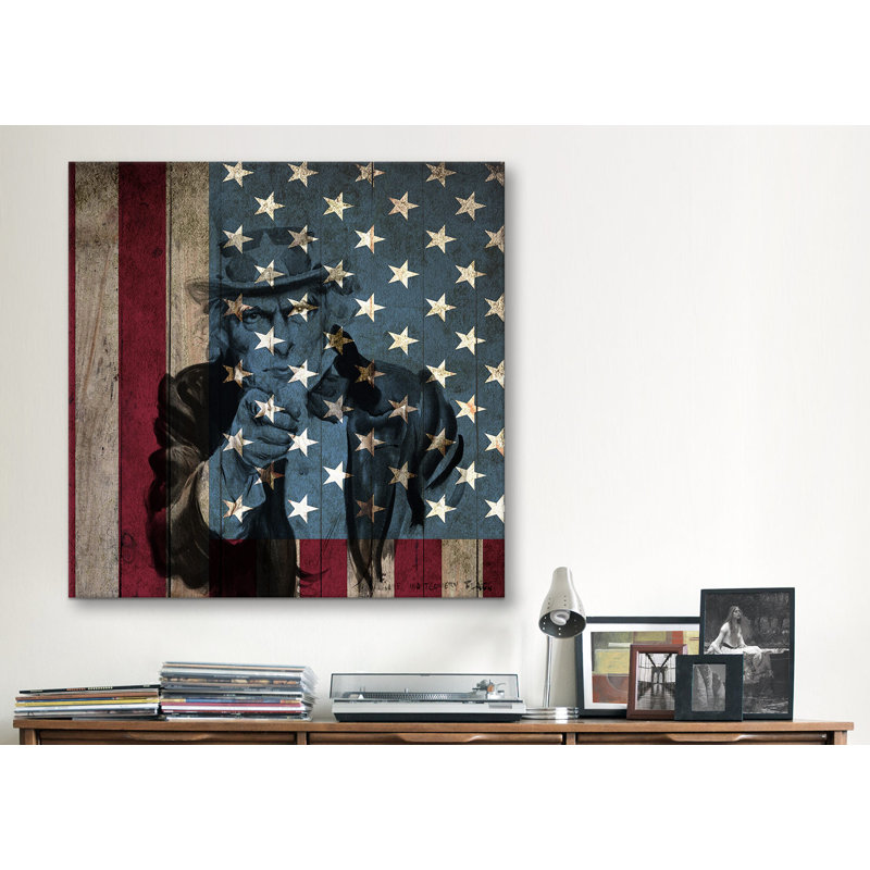 Impression sur toile tendue «I Want You for U.S.A. Army» par Uncle Sam, drapeaux par Uncle Sam, H 12 po x l 12 po x P 1,5 po