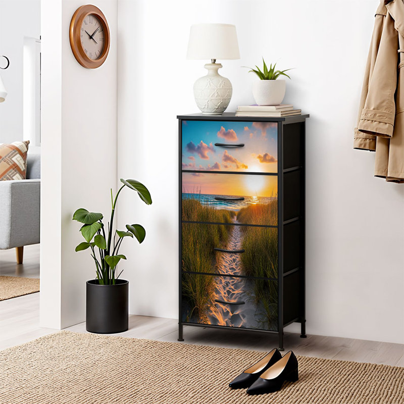 Commode pour commode de chambre à coucher pour commode Sunset Beach Commode et commode à tiroirs