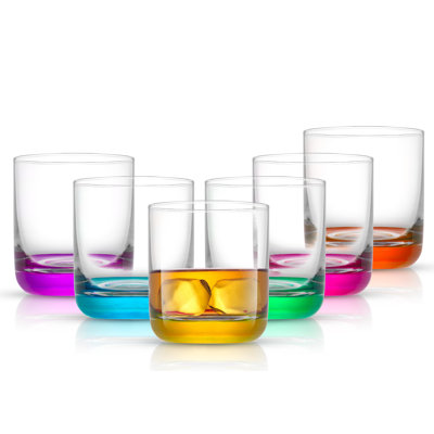 Verres à whisky colorés JoyJolt Hue, 10 oz