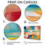 «Vibrant Cubist Colourfields - Blue», art mural moderne 4 pièces-544474434-544474435