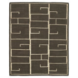 Shanghai Geometric Area Rug in Brown/White