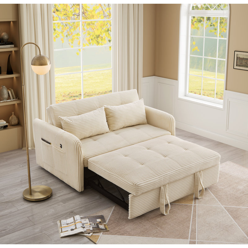 Canapé-lit 55,2 po, Beige