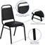 Trapezoidal Back Banquet Chair, Black Vinyl/Black ...