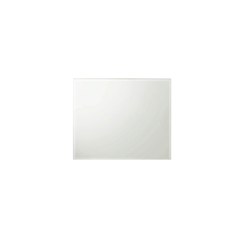 Miroir de style contemporain en bois blanc. (Comprend un miroir seulement)