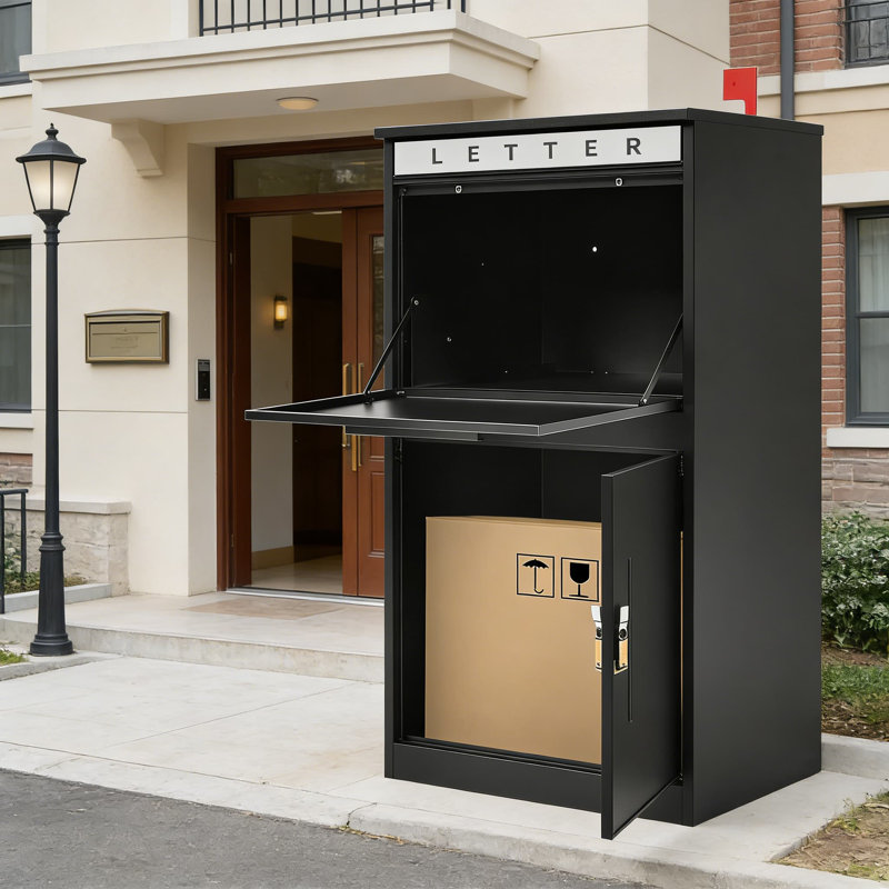 Large Parcel Delivery Box With Secure Coded Lock, Weatherproof Anti-Theft Design For Porch, House, And Curbside Package Storage