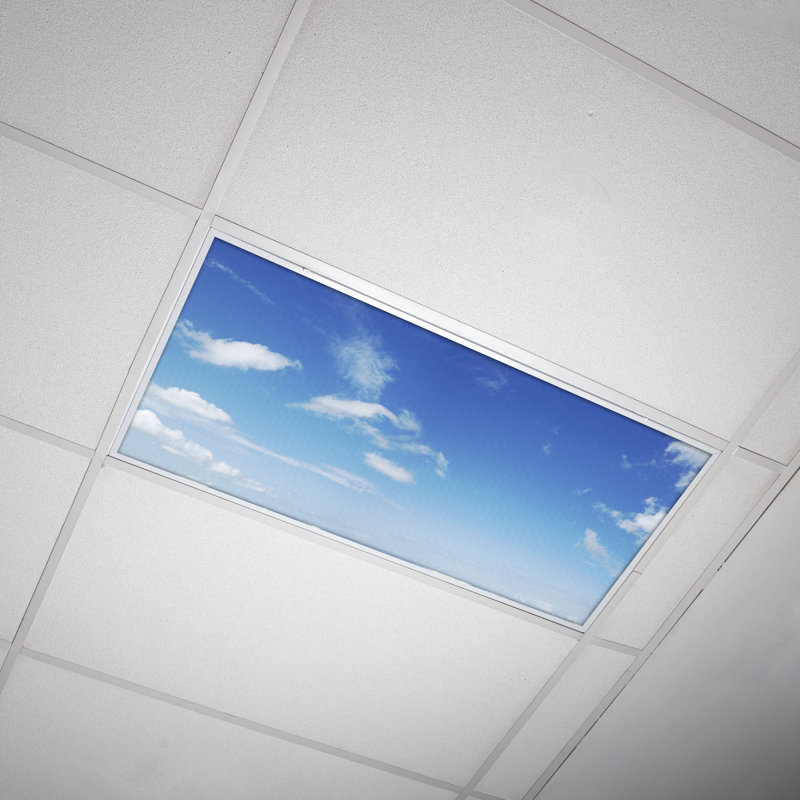 Couvre-lampes fluorescents Cloud Classroom pour plafonniers - pour luminaire 2 x 4 - par Octo Lights